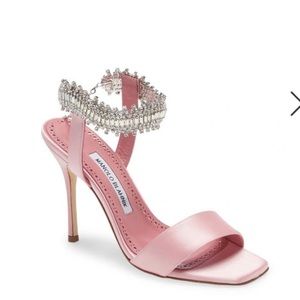 Manolo Blahnik Parinasan Crystal Sandals size 40